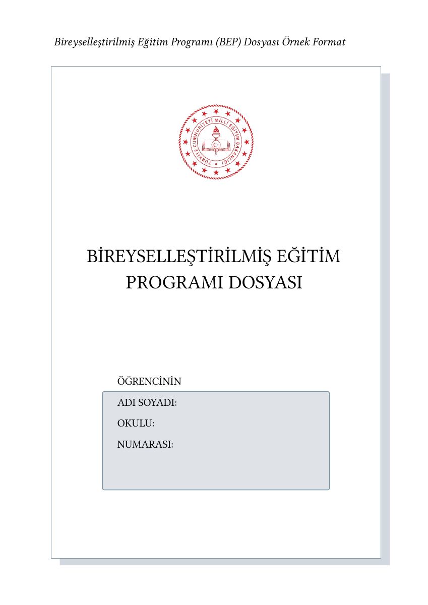 BEP ÖRNEK DOSYA FORMATI — gerçek ilk sayfa