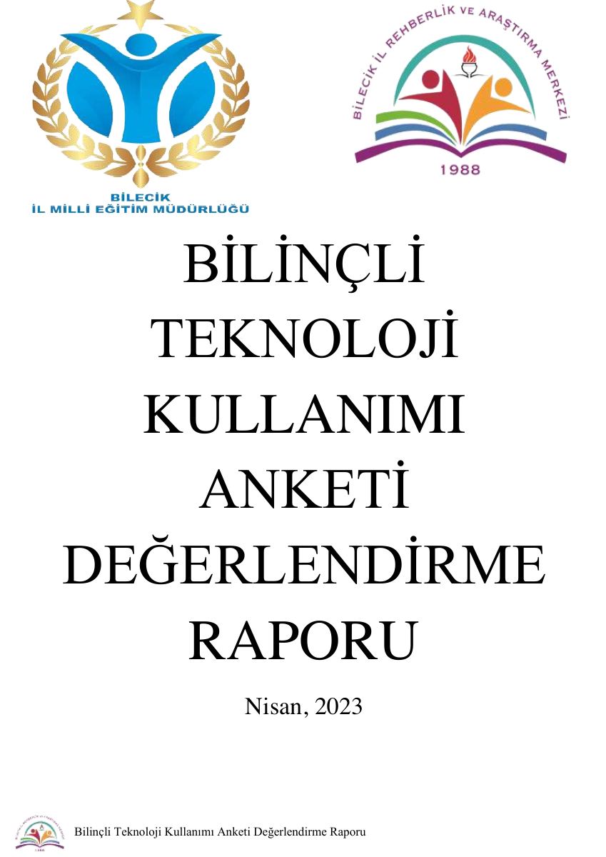 Bilinçli Teknoloji Kullanımı Anketi Değerlendirme Raporu — gerçek ilk sayfa
