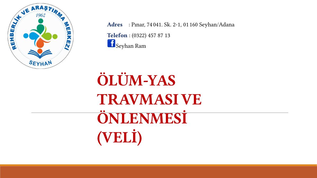 Ölüm ve Yas Travması Önlenmesi Veli Sunumu — gerçek ilk sayfa