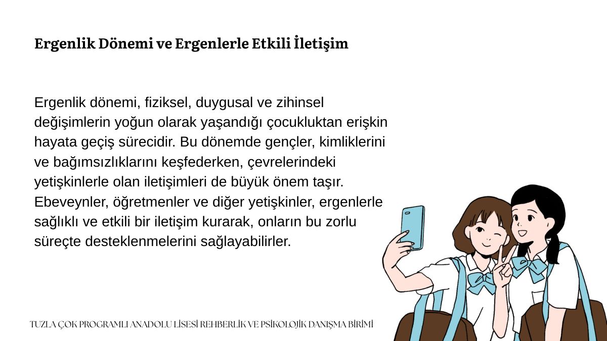 Ergenlik Dönemi ve Ergenlerle Etkili İletişim — gerçek ilk sayfa