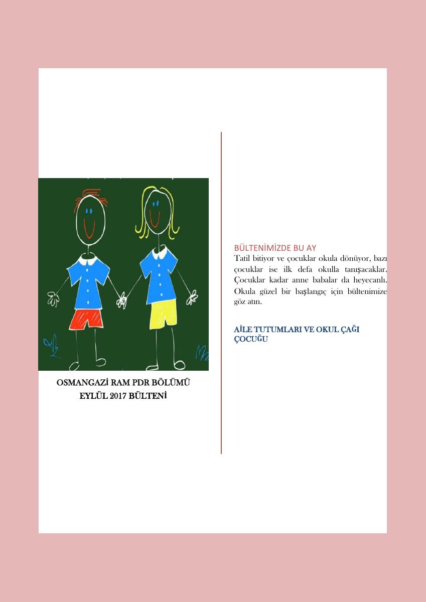 AİLE TUTUMLARI — gerçek ilk sayfa
