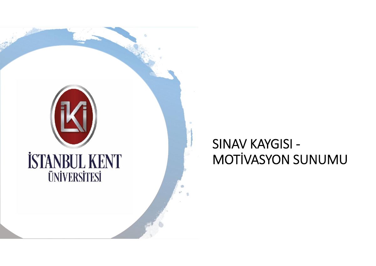 SINAV KAYGISI - MOTİVASYON SUNUMU — gerçek ilk sayfa