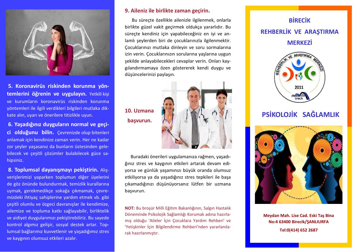 Psikolojik Sağlamlık - Broşür — gerçek ilk sayfa
