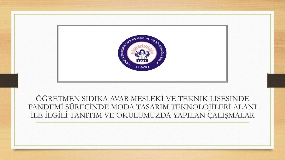 Moda Tasarım Teknolojisi Alanı — gerçek ilk sayfa