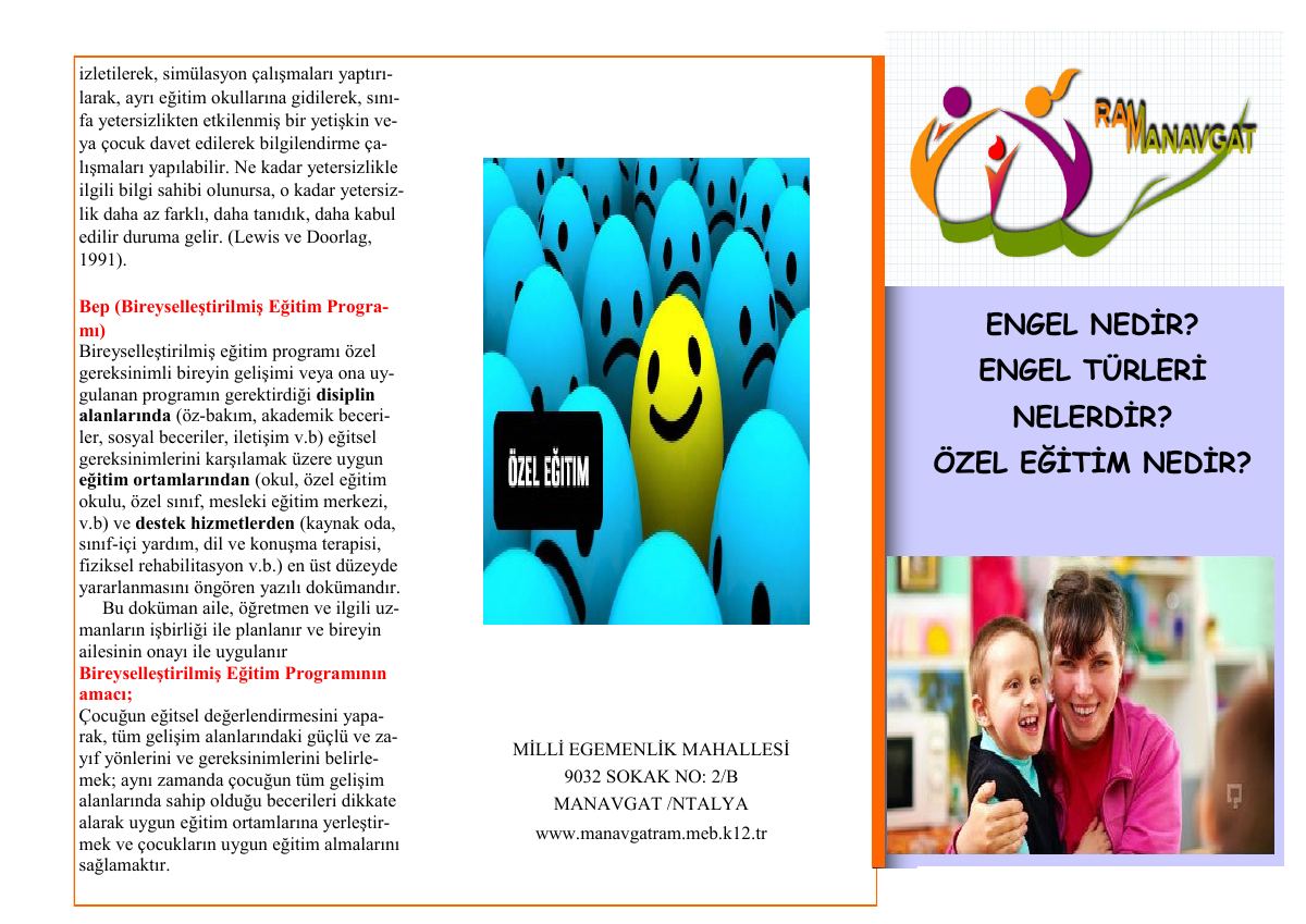 Özel Eğitim Nedir — gerçek ilk sayfa
