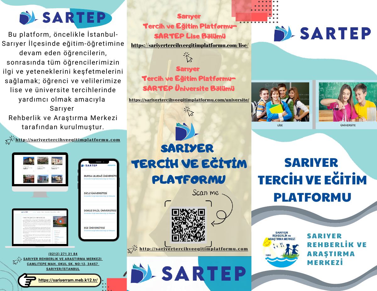 Sarıyer Tercih ve Eğitim Platformu-SARTEP Tanıtım Broşürü — gerçek ilk sayfa