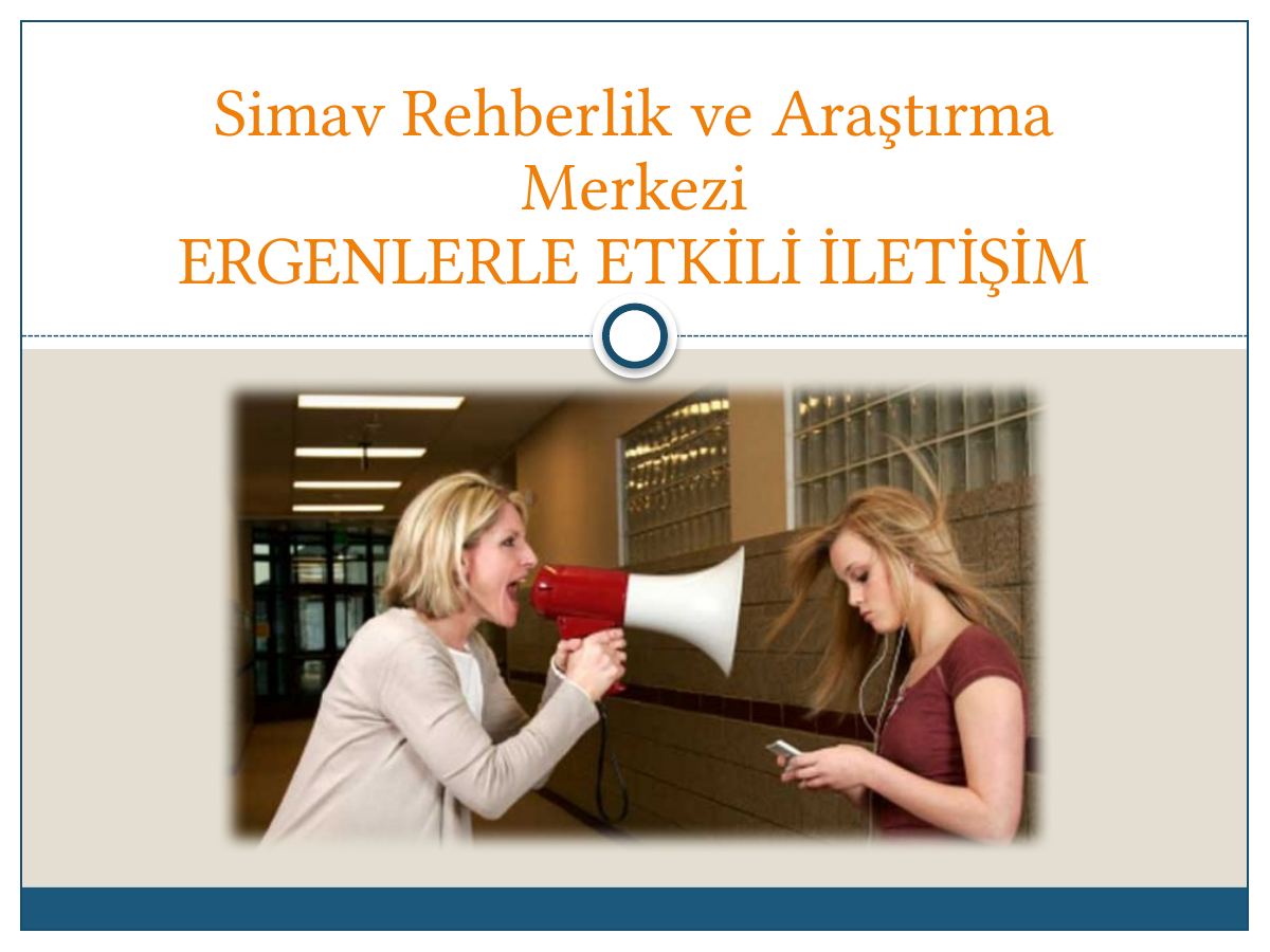 Ergenlerle Etkili İletişim — gerçek ilk sayfa