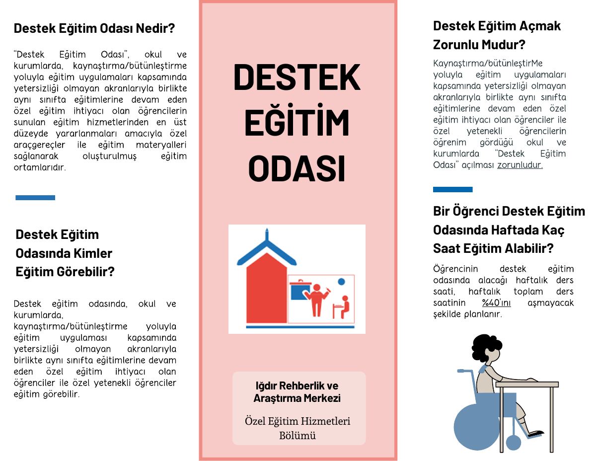 Destek Eğitim Odası Broşür — gerçek ilk sayfa