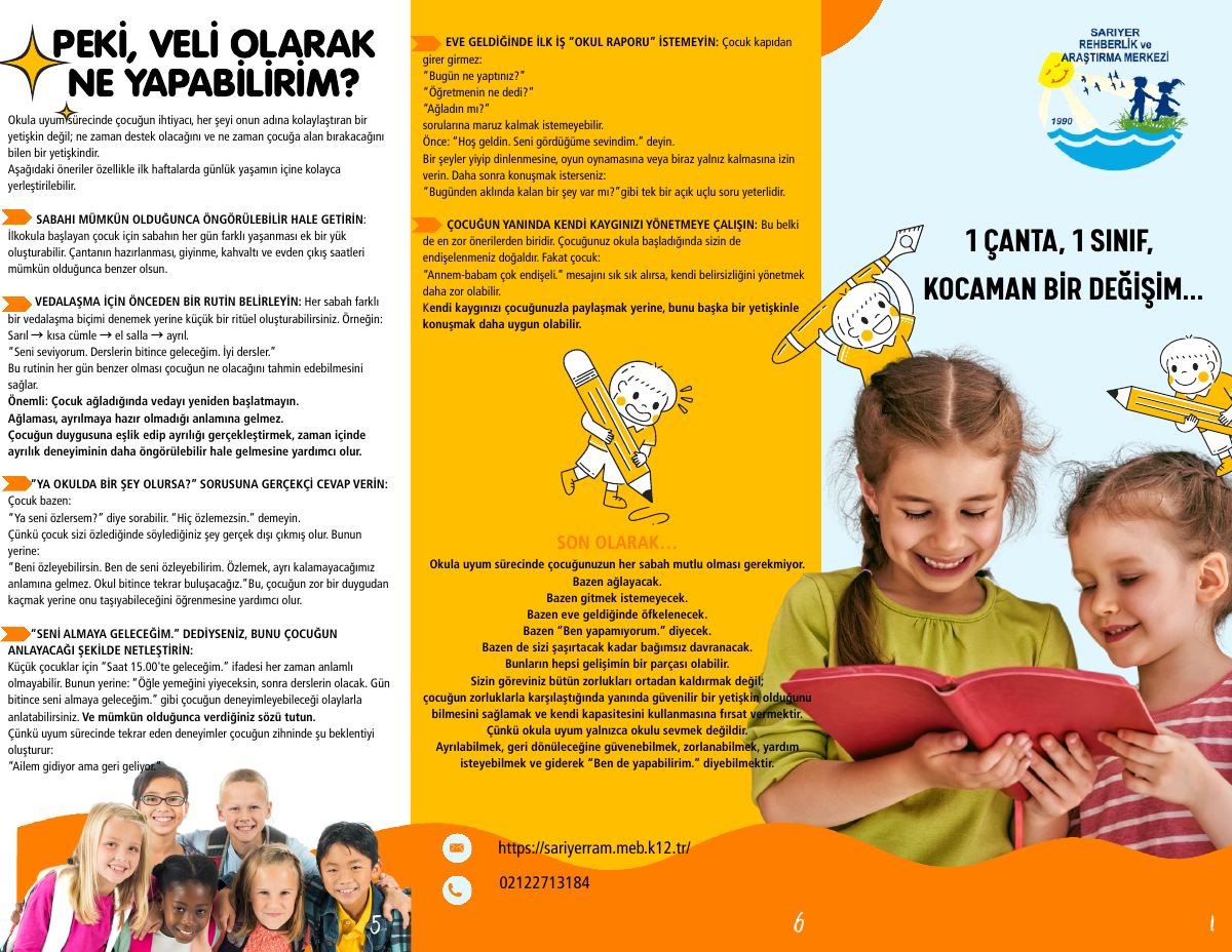 Okula Uyum Süreci Broşürü-İlkokul — gerçek ilk sayfa