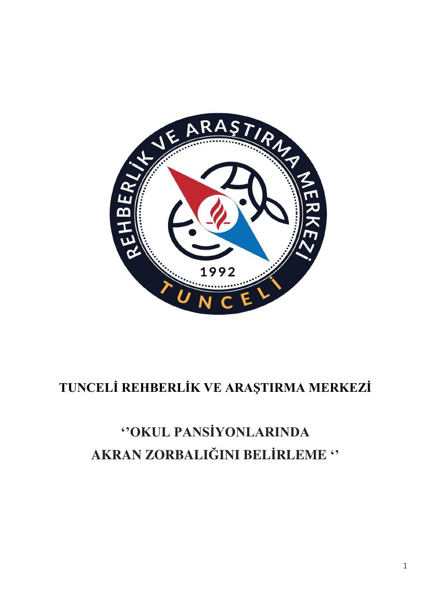 Okul Pansiyonlarında Akran Zorbalığını Belirleme — gerçek ilk sayfa