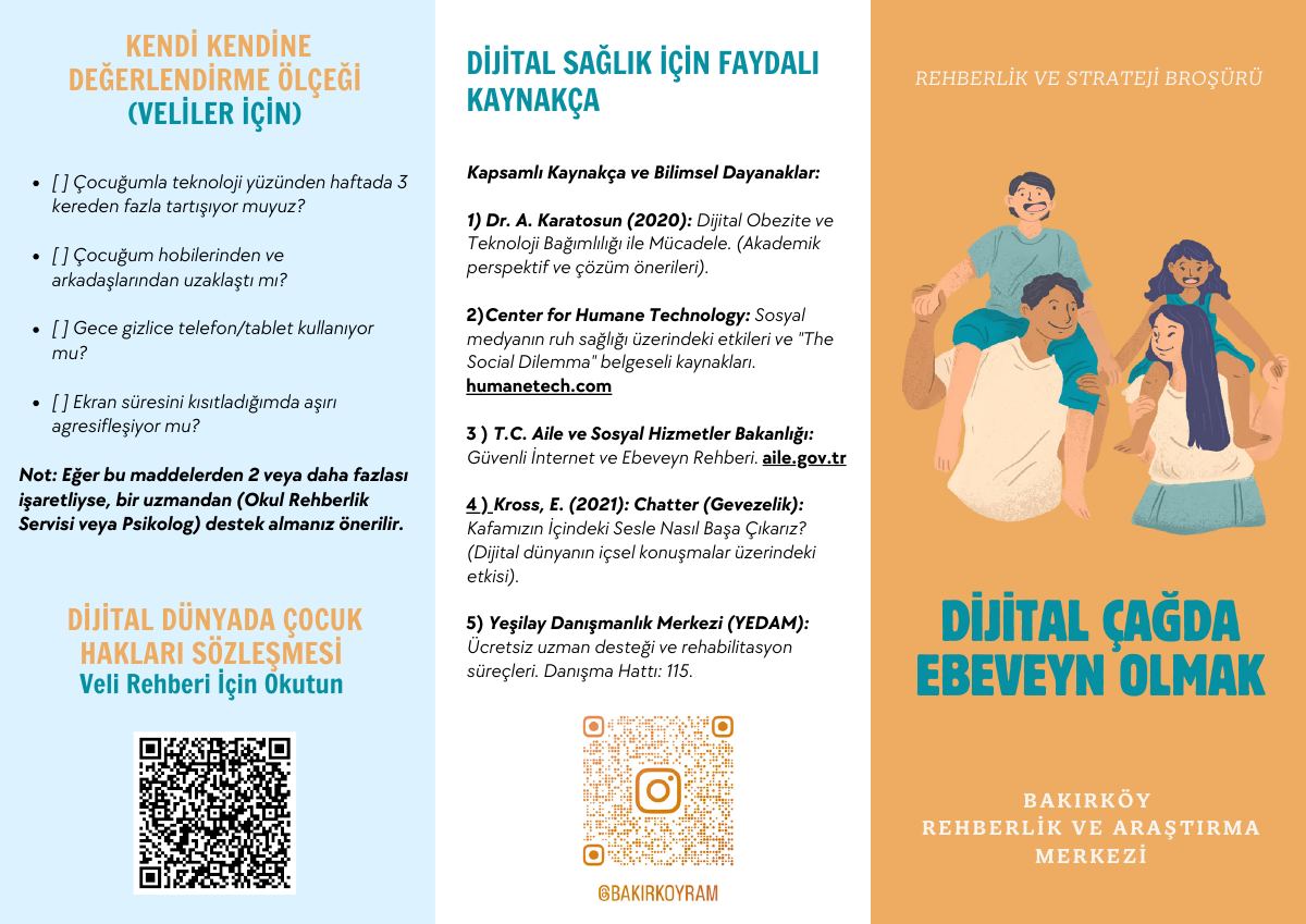 Dijital Çağda Ebeveyn Olmak: Veli Broşürü — gerçek ilk sayfa