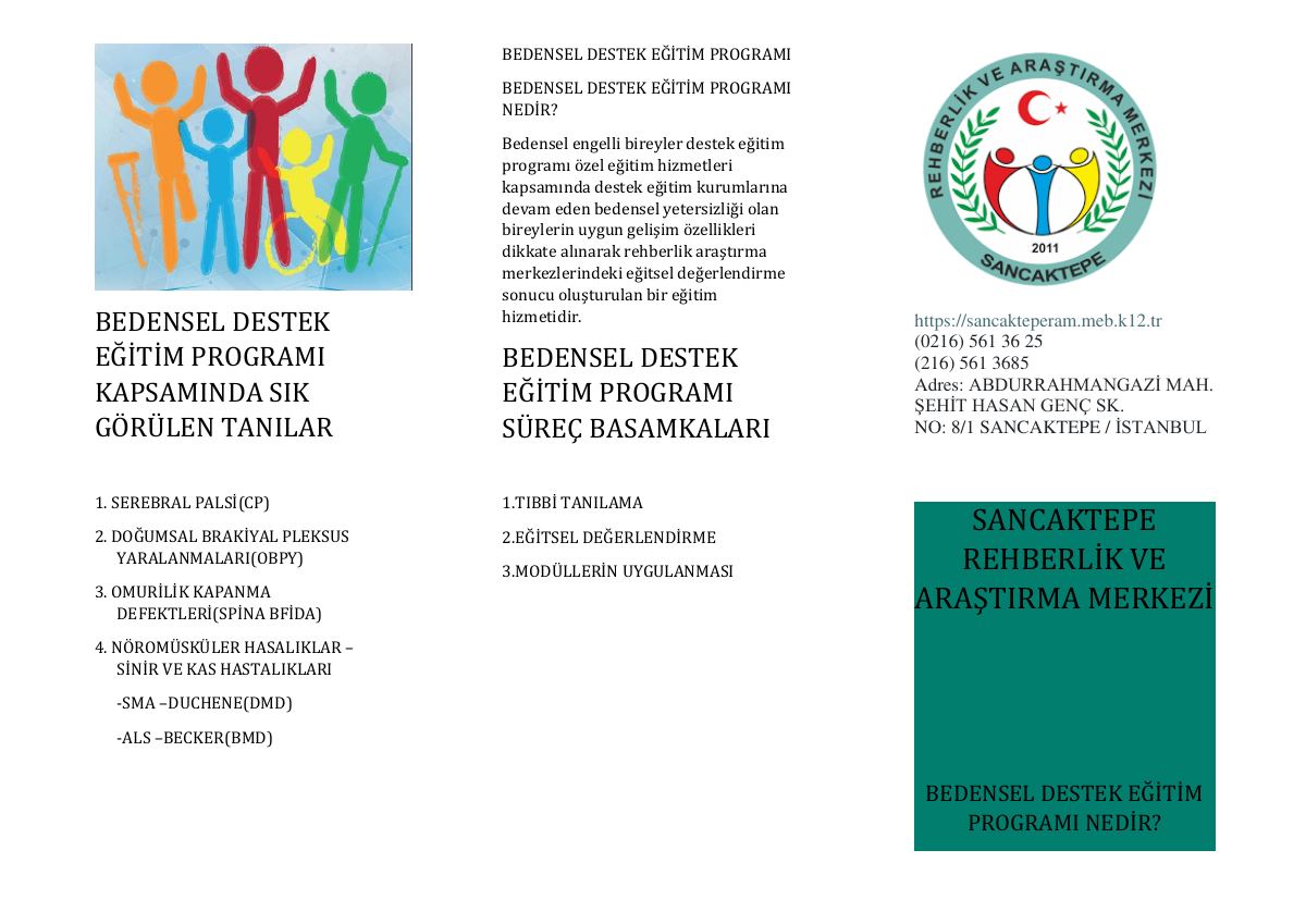 Bedensel Destek Eğitim Programı — gerçek ilk sayfa