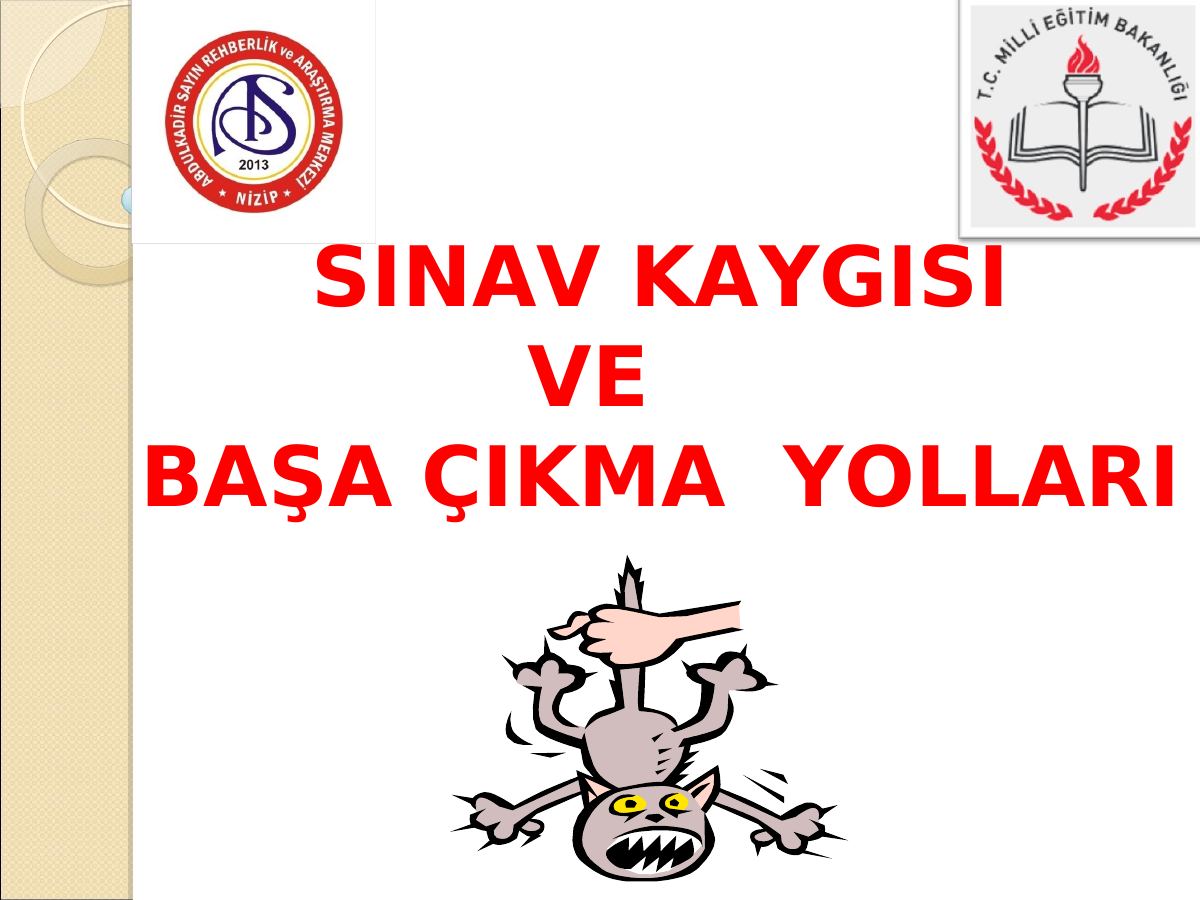 Kariyer Danışmanlığı Aralık Ayı Dökümanları-Sunu-Sınav Kaygısı — gerçek ilk sayfa