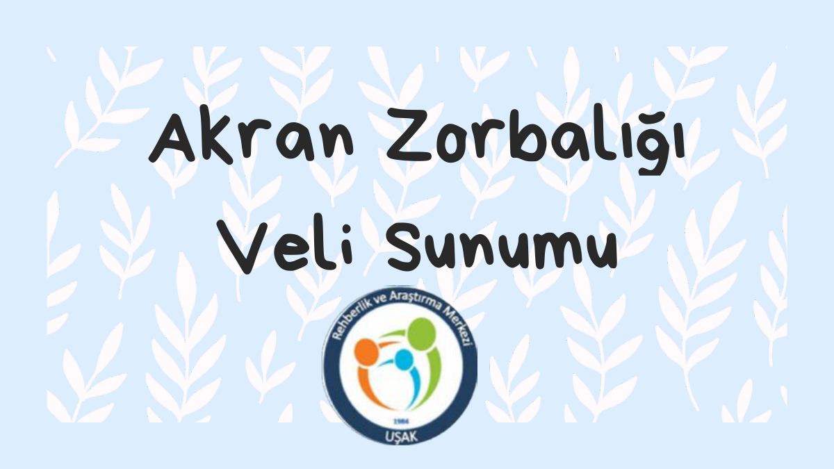 Akran Zorbalığı Veli Sunumu — gerçek ilk sayfa