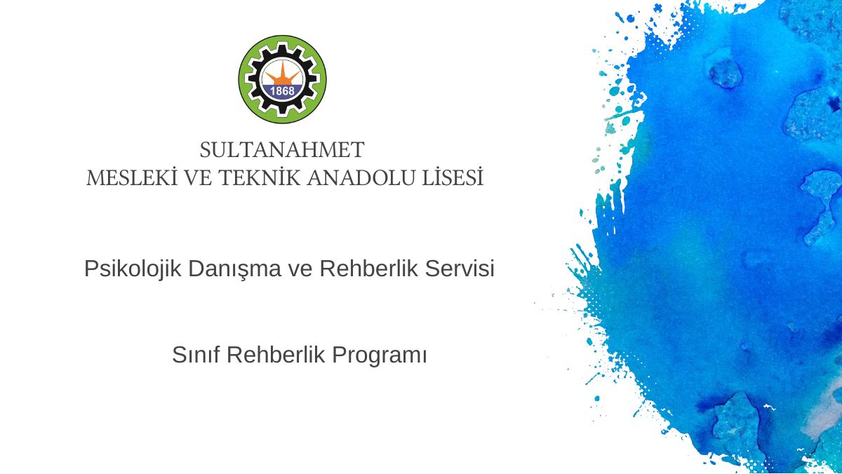 Sınıf Rehberlik Programı — gerçek ilk sayfa