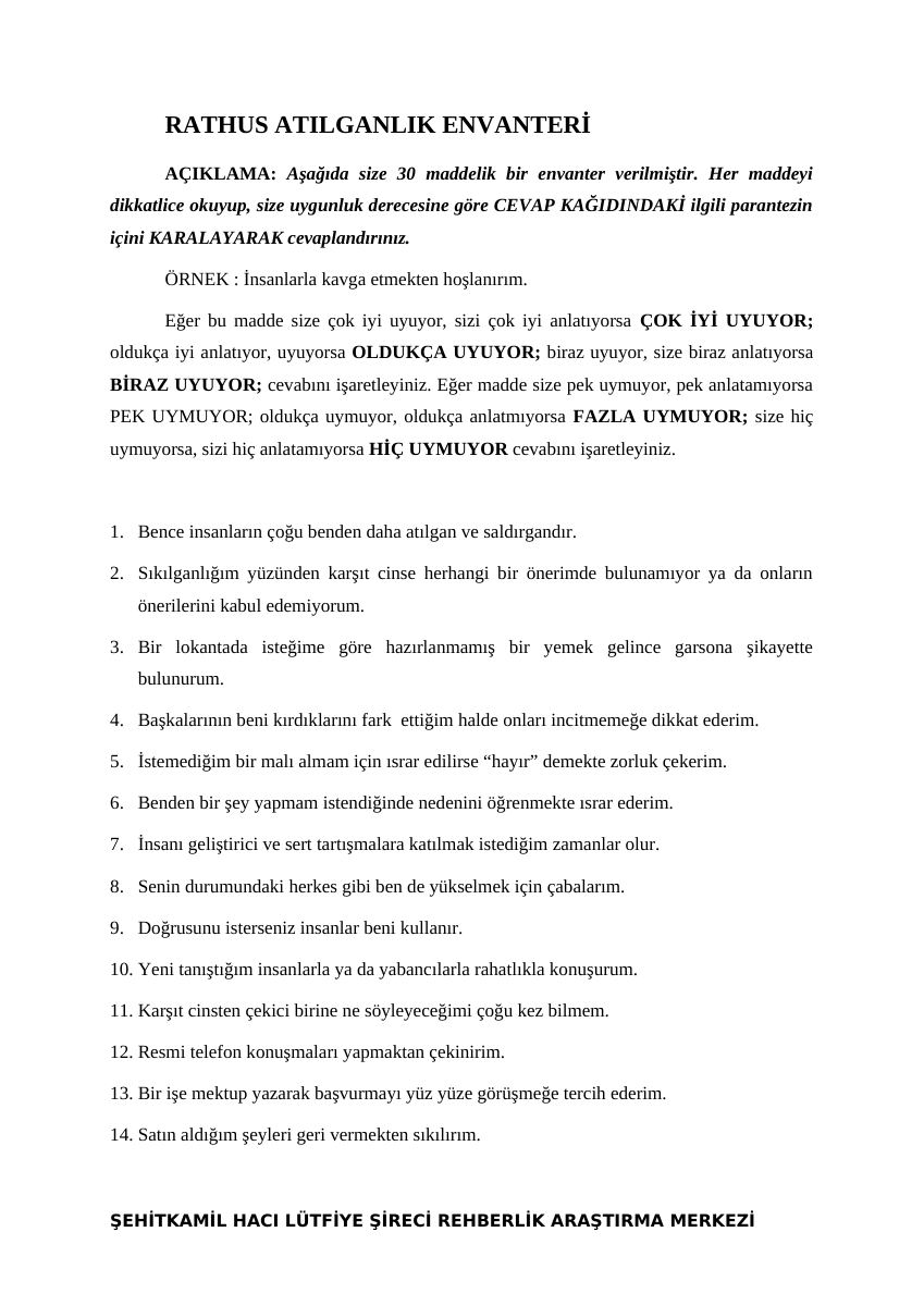 RATHUS ATILGANLIK ENVANTERİ — gerçek ilk sayfa