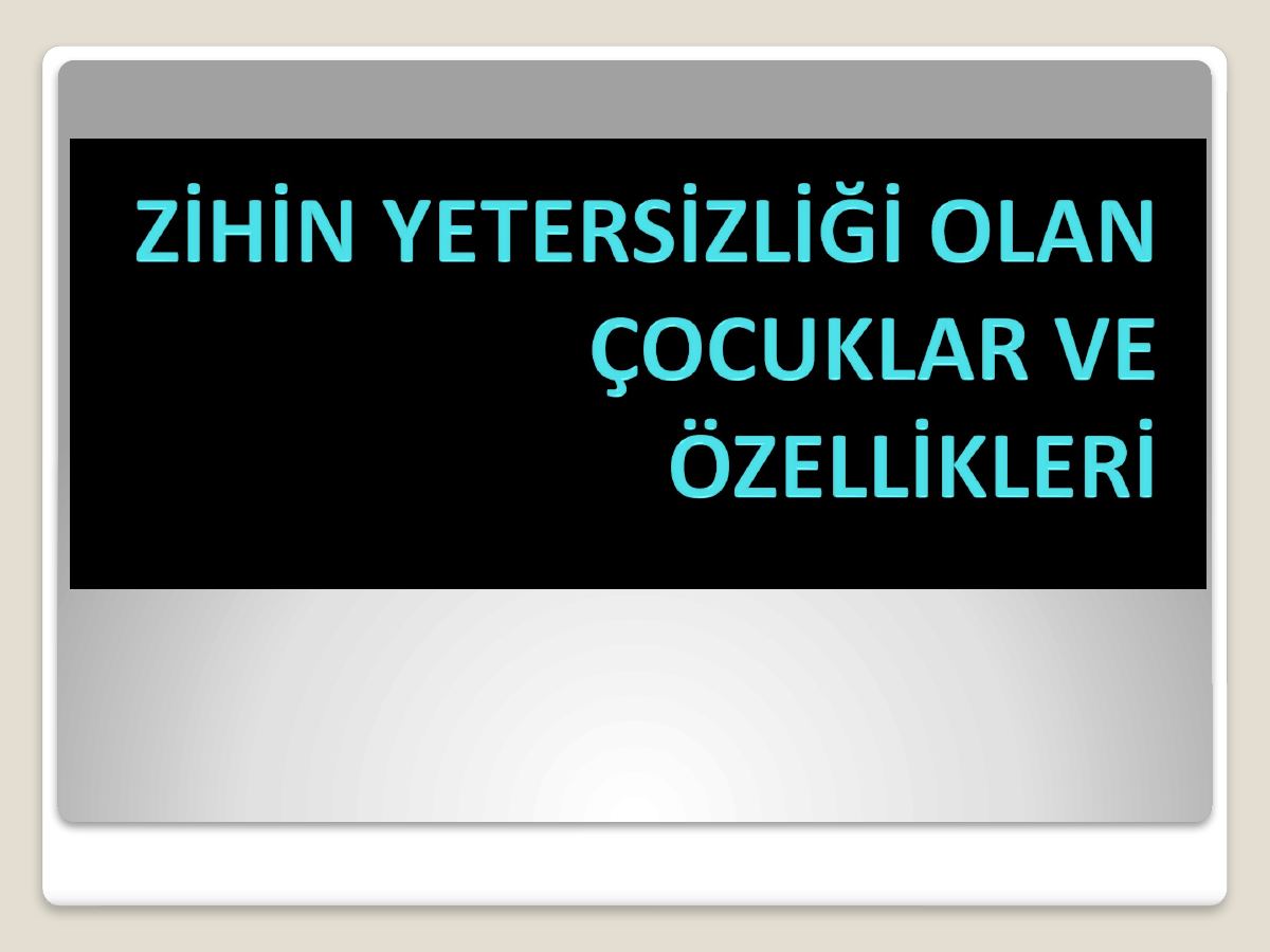 Özel Eğitim Sunu — gerçek ilk sayfa