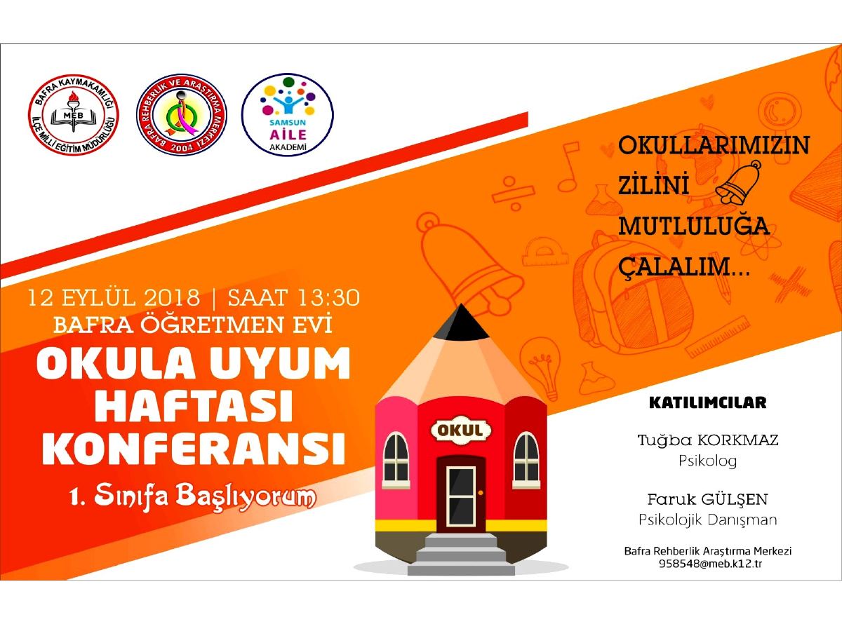 İLKOKUL BİRİNCİ SINIFA UYUM - bafraram.meb.k12.tr — gerçek ilk sayfa