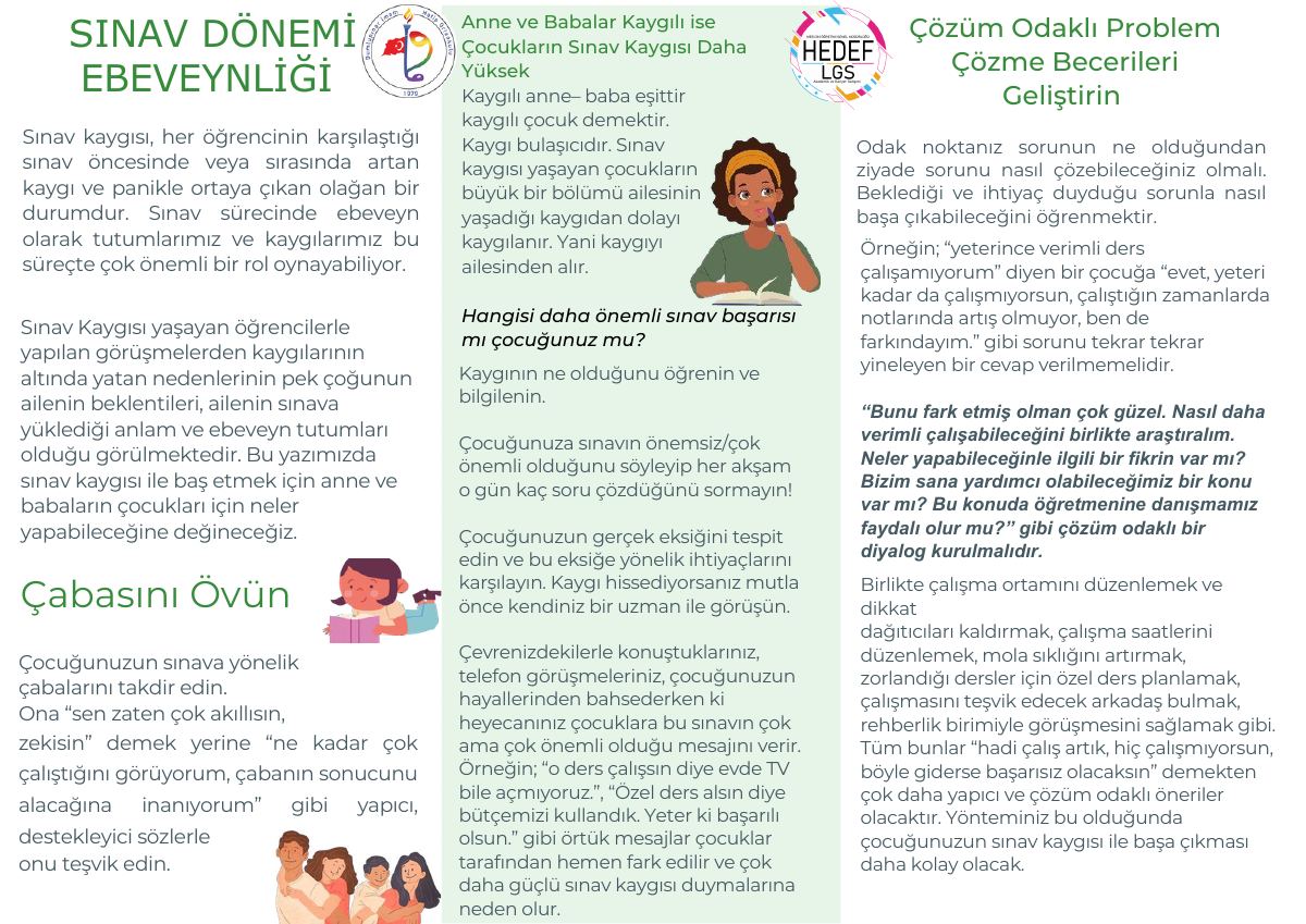 Sınav Dönemi Ebeveynliği · 2026 — gerçek ilk sayfa