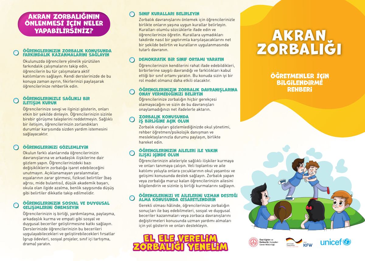 Akran Zorbalığı · Öğretmen Broşürü — gerçek ilk sayfa