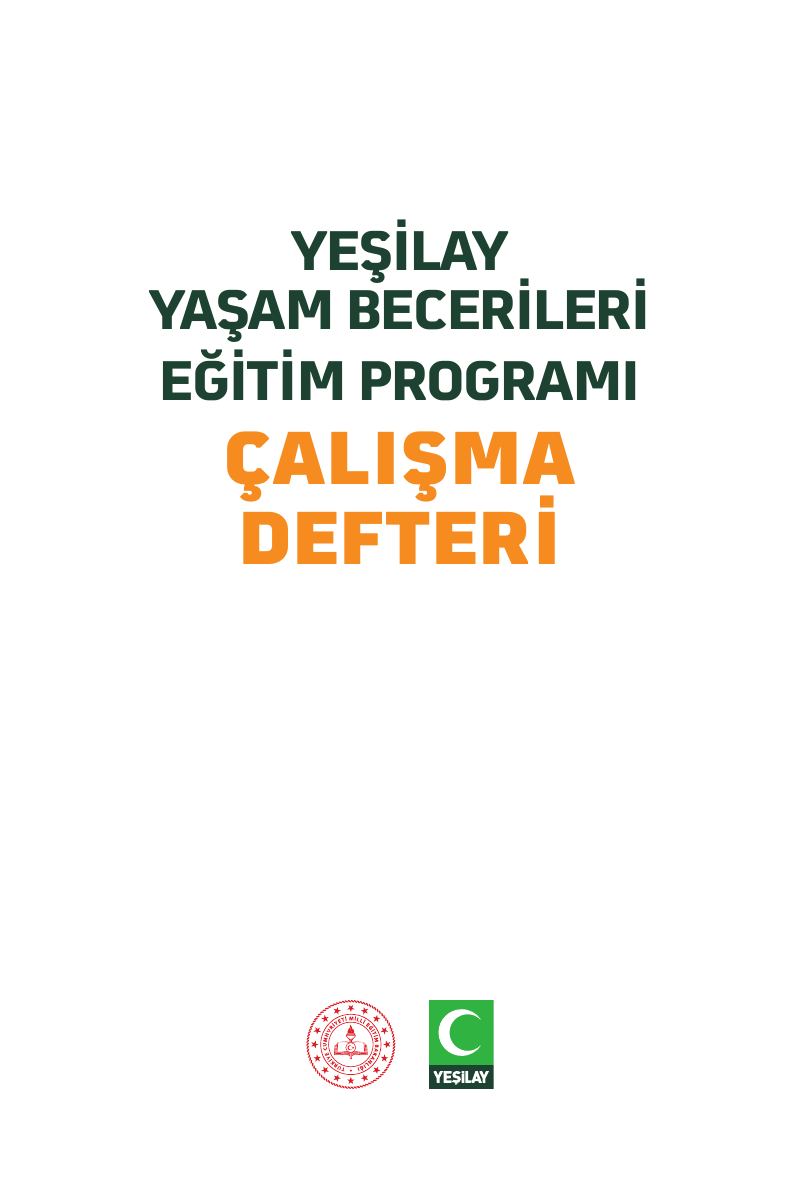 Yaşam Becerileri Eğitim Programı · Öğrenci Çalışma Defteri — gerçek ilk sayfa