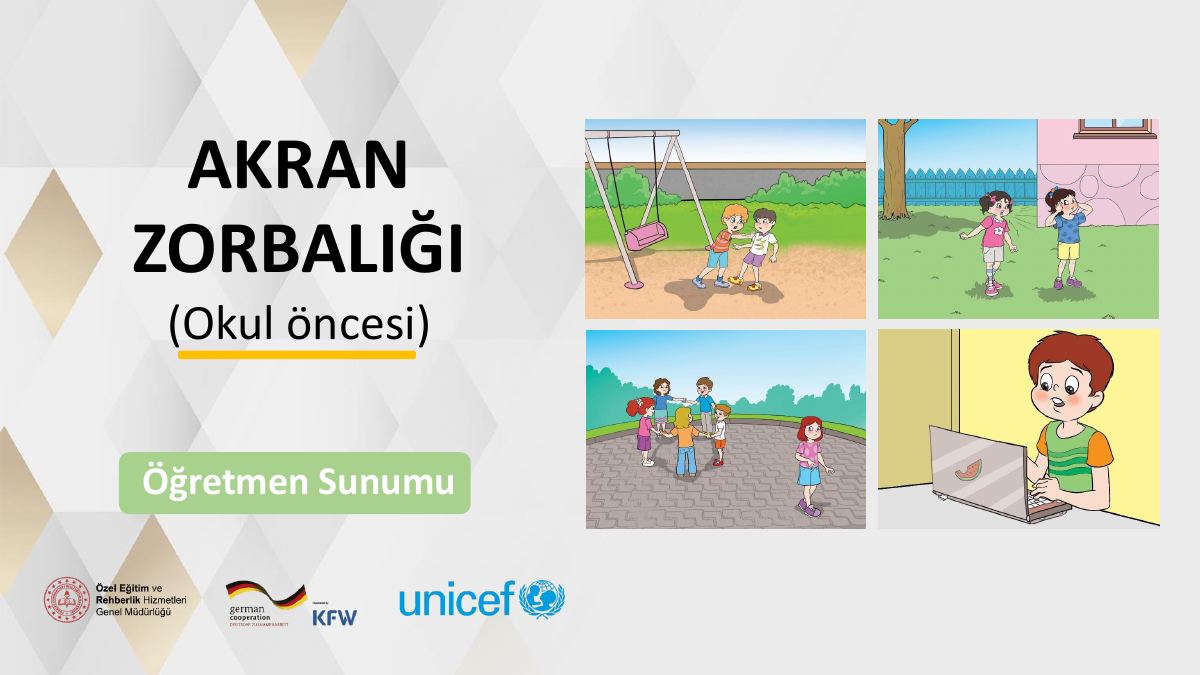 Akran Zorbalığı · Öğretmen Sunumu · Okul öncesi — gerçek ilk sayfa