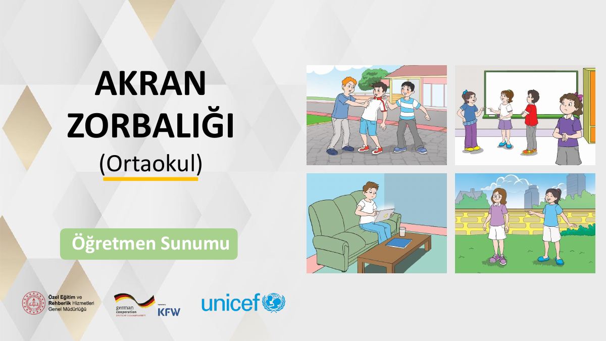 Akran Zorbalığı · Öğretmen Sunumu · Ortaokul — gerçek ilk sayfa