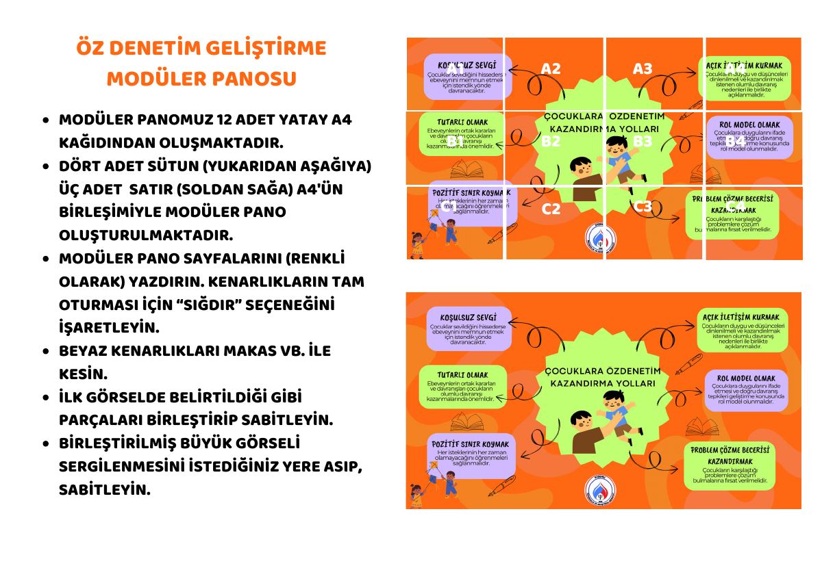 Öz Denetim Geliştirme · Modüler Pano · Okul Öncesi ve İlkokul — gerçek ilk sayfa