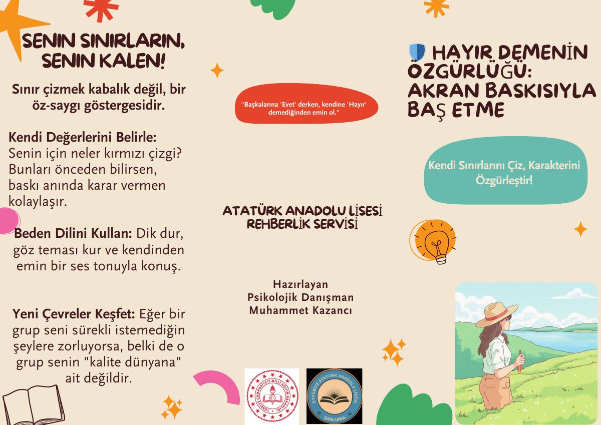 Hayır Demenin Özgürlüğü · Akran Baskısıyla Baş Etme · 2026 — gerçek ilk sayfa