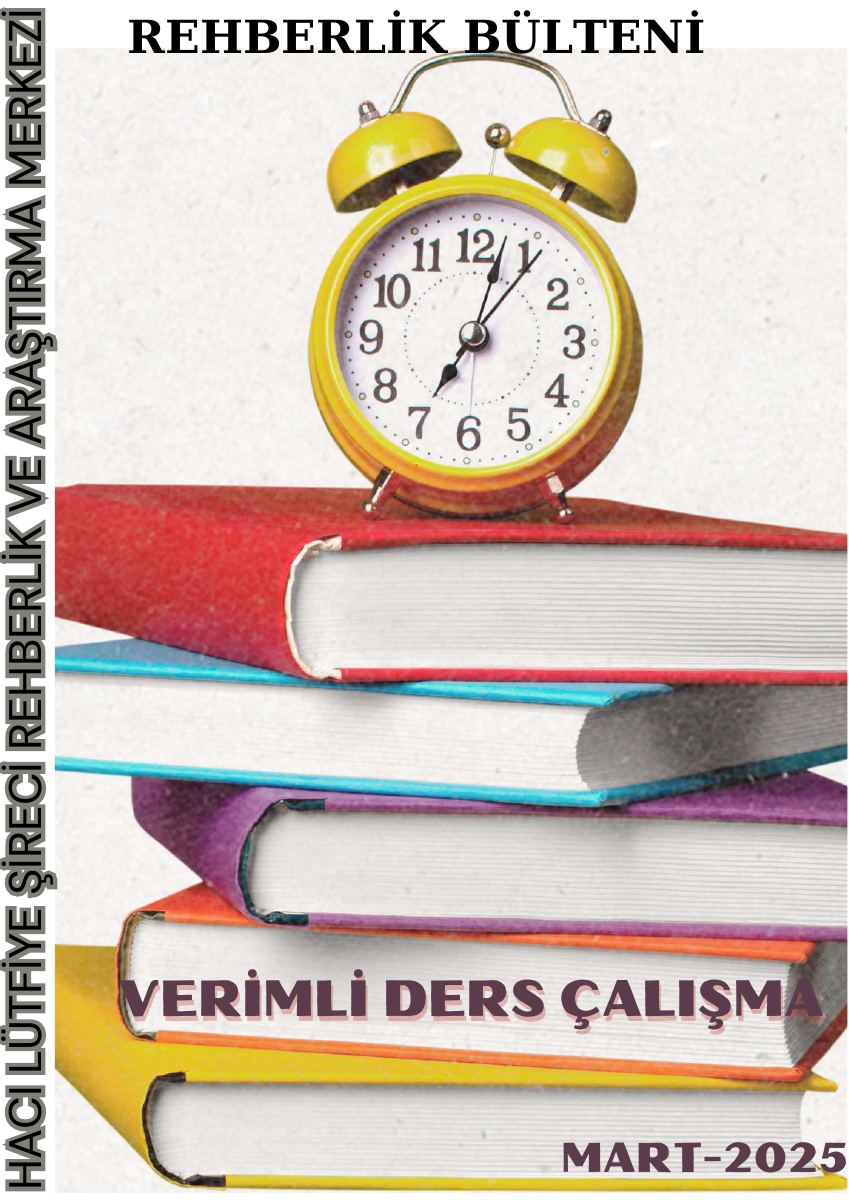 Verimli Ders Çalışma – Rehberlik Bülteni — gerçek ilk sayfa